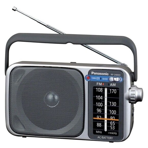 Panasonic RF-2400D AM/FM Portable Radio – Plug-In or Battery-Powered – New Open - Picture 1 of 8